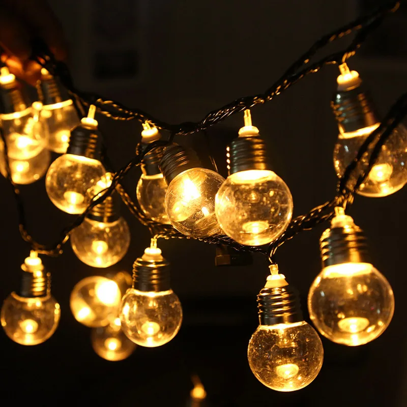 

20 Bulbs String Lights Ball Shape Vintage Bulb Indoor Outdoor Lamp Decoration For Garden Backyard Wedding Birthday Party TSH Shop