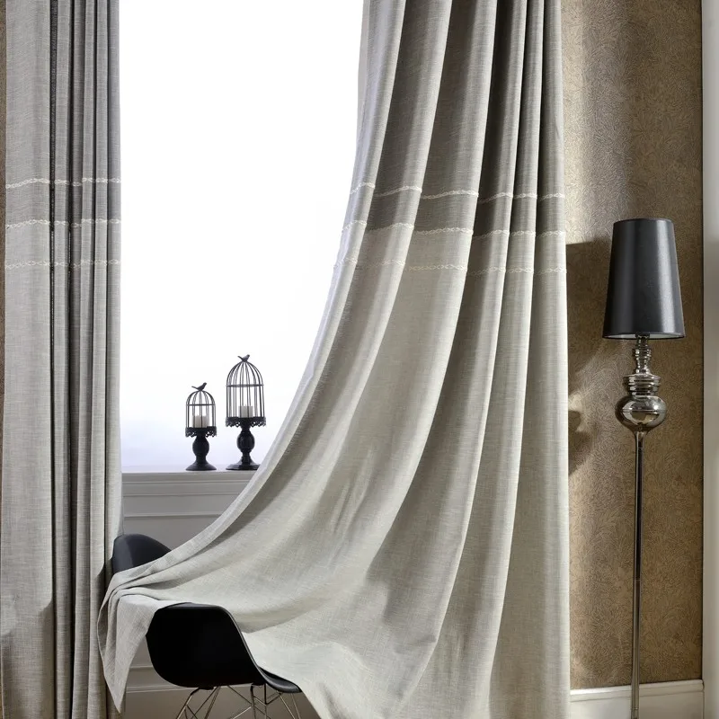 Японский стиль, плотные жаккардовые шторы из искусственного льна для гостиной, для спальни, на окно, современные шторы, на заказ