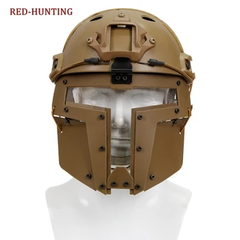 

2020 Newly Airsoft Tactical Mask Full Face Steel Safety Mask fit FAST Helmet Durable Helmet Mask for Paintball Game, Hunting