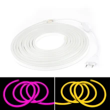 1m-20m Led Neon Light Waterproof LED Strip RGB 220V SMD2835 Neon Tira Led Tape Light Flexible Diode Ribbon for Home Decoration