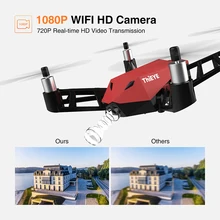 Радиоуправляемый Дрон с WiFi PFV и камерой HD 1080 P, видео в реальном времени, Радиоуправляемый квадрокоптер с управлением через приложение, мини-Дрон flycam