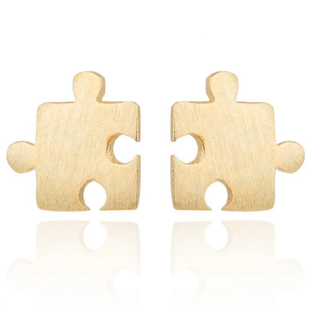 

New Fashion Game Puzzle Stud Earrings Jewelry for Women Cute Trendy Stud Minimalist Funny Gifts brincos #272479