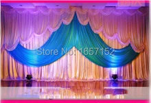 Wholesale wedding Backdrop 10ft*20ft stage decoration wedding supplies Backdrop with Detachable Swag