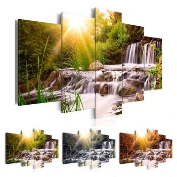 

(Unframed, Only Print) Waterfall Design Canvas Art Print Modern Home Decoration Landscape decoration Painting, Choose Size:3