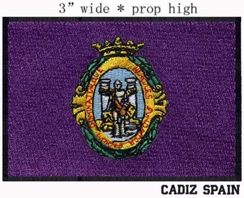 

Cadiz, Spain Flag embroidery patch 3" wide shipping/ Victor/powerful/ the man