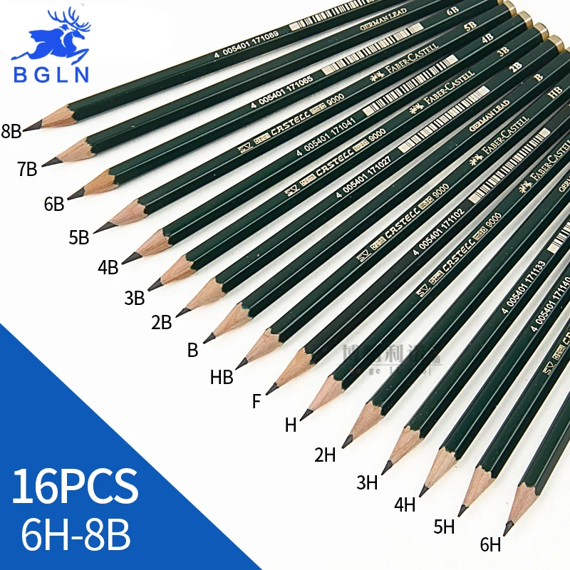 Faber Castell 16 шт. Эскиз Рисование карандаши нетоксичные Стандартные Карандаши 6H 8B