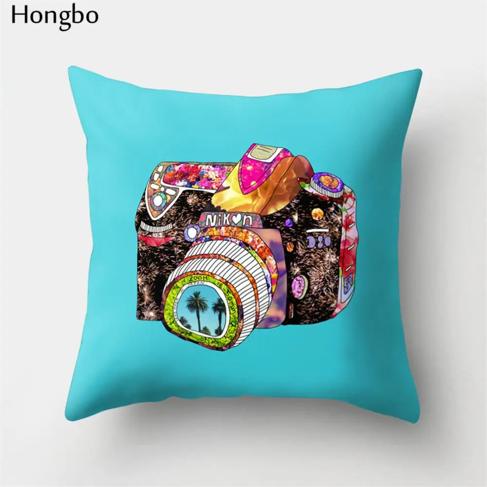Hongbo 1 шт. винтажная камера карта мира швейная машина наволочки, покрытия для подушек - Цвет: 9