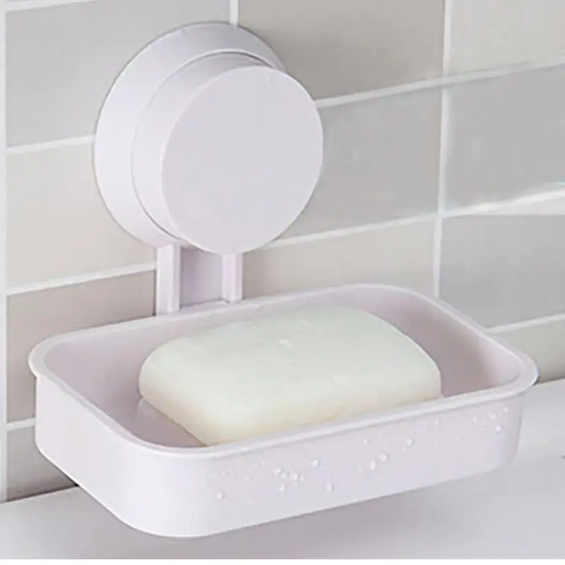 Новая мыльница сильный присоски стены лоток держатель мыло коробка для хранения для Ванная комната Душ инструмент
