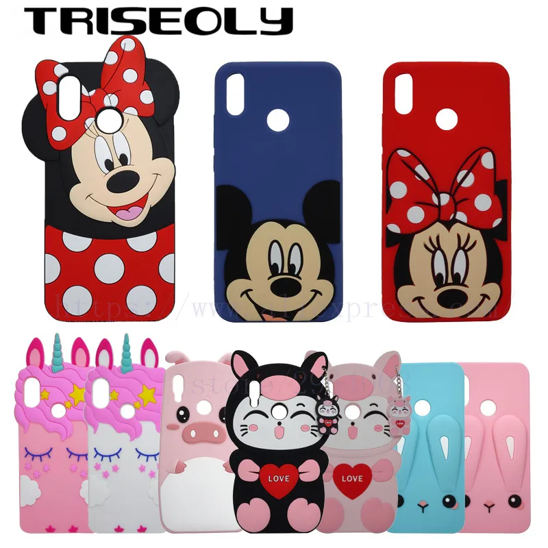 

TRISEOLY For Xiaomi Redmi Note 7 Case Cover Soft Silicone Redmi Note 7 Pro 3D Cartoon Cute Protective Xiomi Note7 Pro 6.3inch