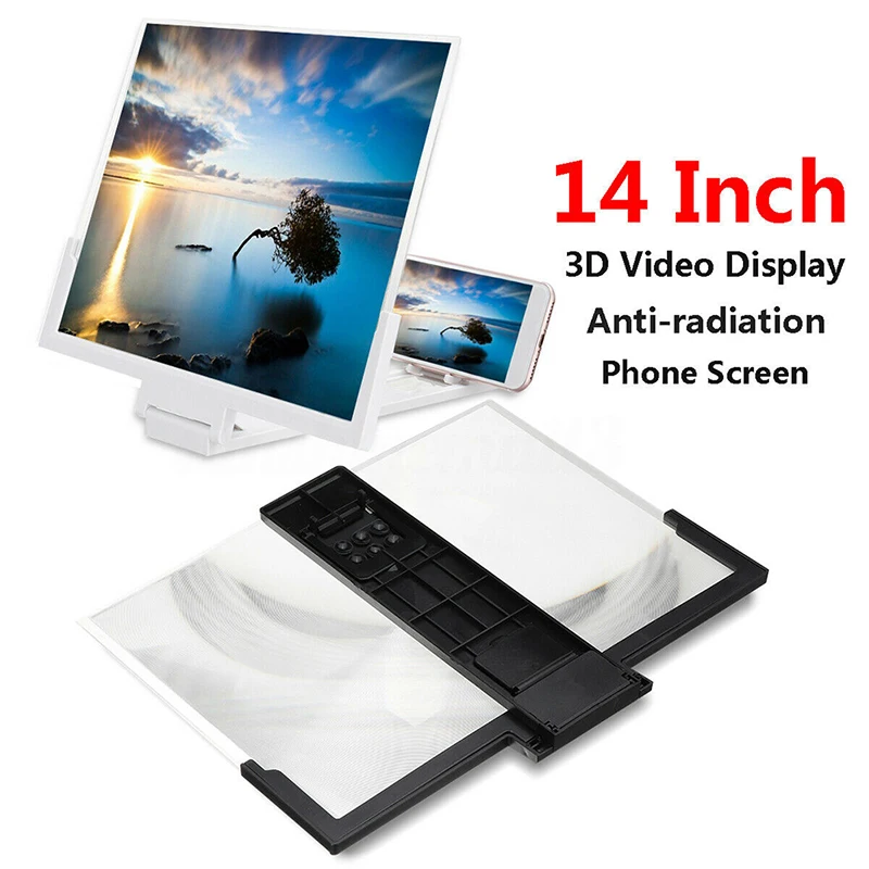 

14 Inch Mobile Phone /F3 Mobile Phone Screen Display Amplifier HD 3D Virtual Reality Glasses Easy Carry Eye Protection