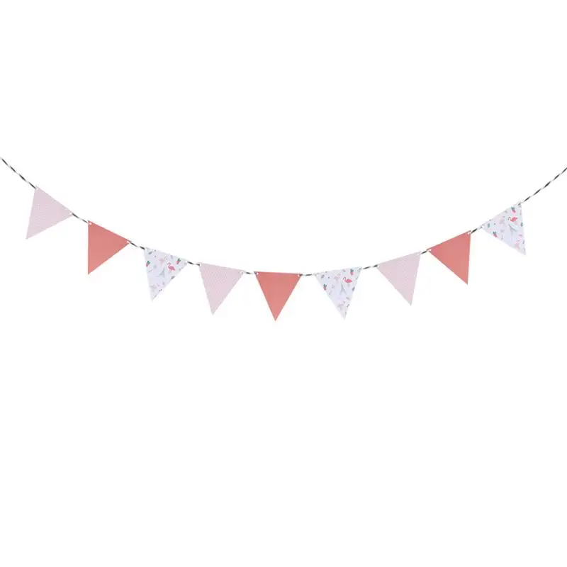 Us 1 87 38 Off 2 Meters Kids Bedroom Decor Garland Banners Double Faced Printed Flamingoes Pattern Pennant Bunting Flags Hanging Decoration In