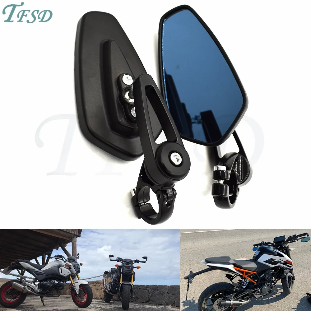 

Moto Motorcycle aluminum 7/8" 22mm handlebar rod end side mirror universal motorbike For Aprilia SHIVER/GT DORSODURO 750