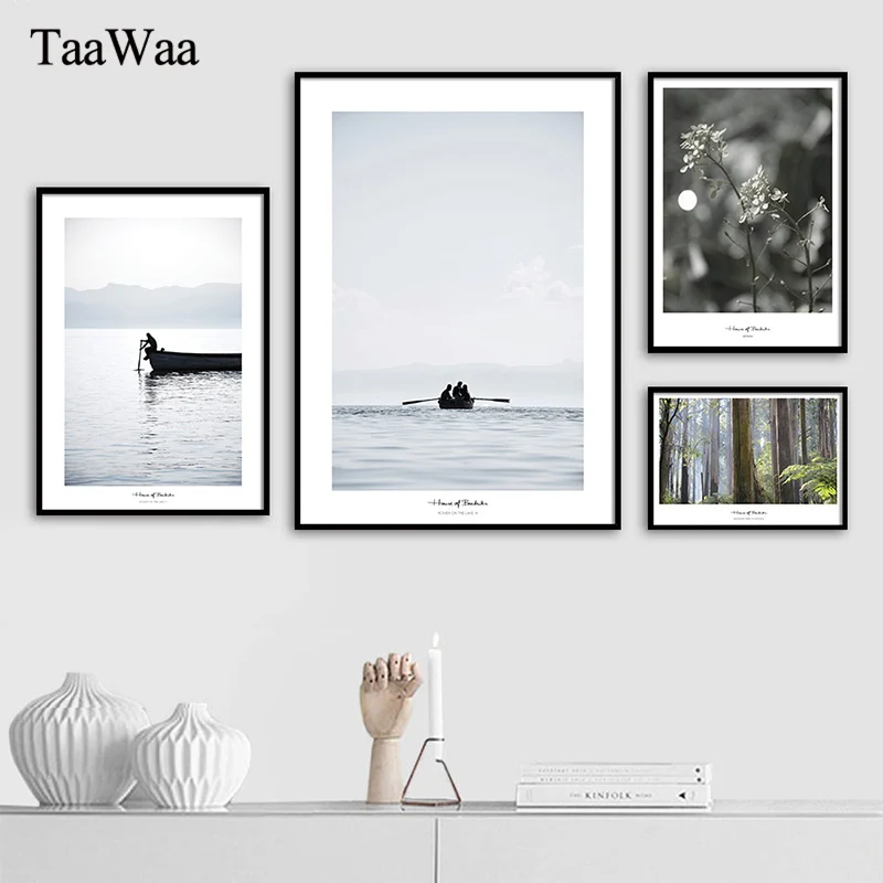 

Home Landscape Canvas Art Nature Forest Sea Posters Prints Minimalist Quote Paintings Nordic Wall Art Picture Living Room Decor