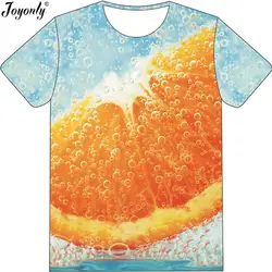 Joyonly 2018 летние детские модные футболки бренда 3d пива оранжевый голубое небо Костюмы Обувь для мальчиков Обувь для девочек короткий рукав