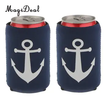 

MagiDeal 2 / 3 pcs Nautical Anchor Soda Beer Bottle Tin Can Cooler Chilling Sleeve Holder-7 Styles Wedding Party Supply
