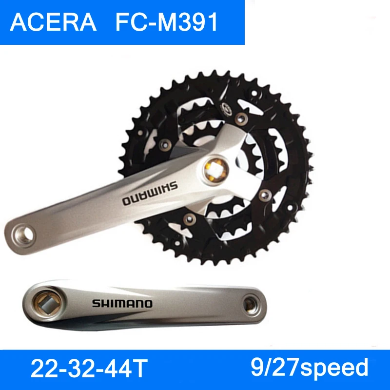 SHIMANO ACERA FC-M391 9S 27 шатун со звездами для велосипеда Компоненты MTB горный велосипед колеса цепи аксессуар - Цвет: Silver