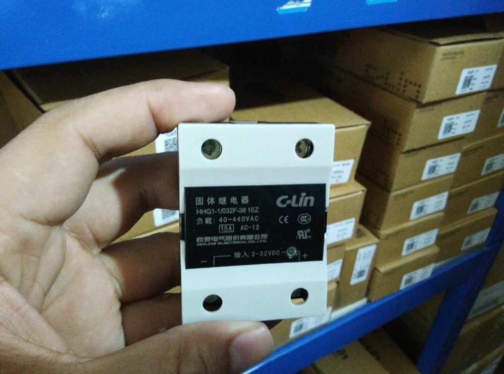 

Brand new original authentic C-Lin HHG1-1/032F-38 15Z Single Phase DC Control AC SSR-DA Solid State Relay 15A