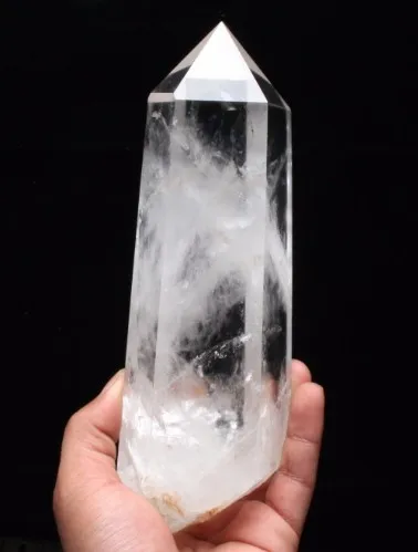 Большой прозрачный Lemurian Seed Quartz натуральный точечный кластер с кристаллами