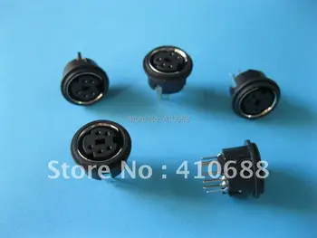 

20 Pcs Per Lot Mini 5 Pin Circular DIN Connector Snap and Lock Vertical Mini-DIN Hot Sale High Quality