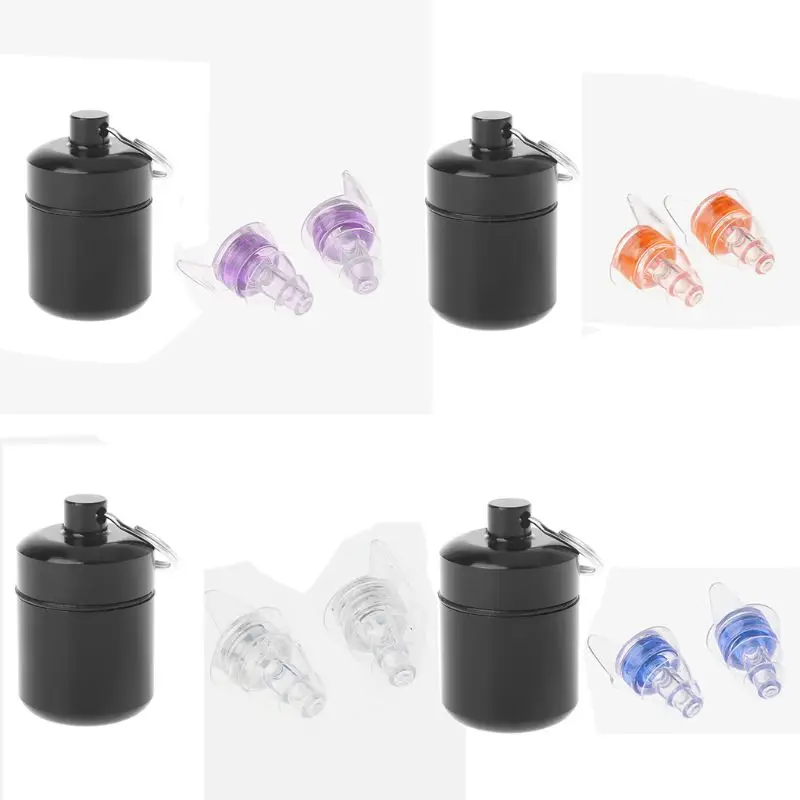 

1 Pair Ear Plugs Protection Reusable Professional Music Earplugs Noise Reduction Soft Silicone Sleep DJ Bar Bands Sport