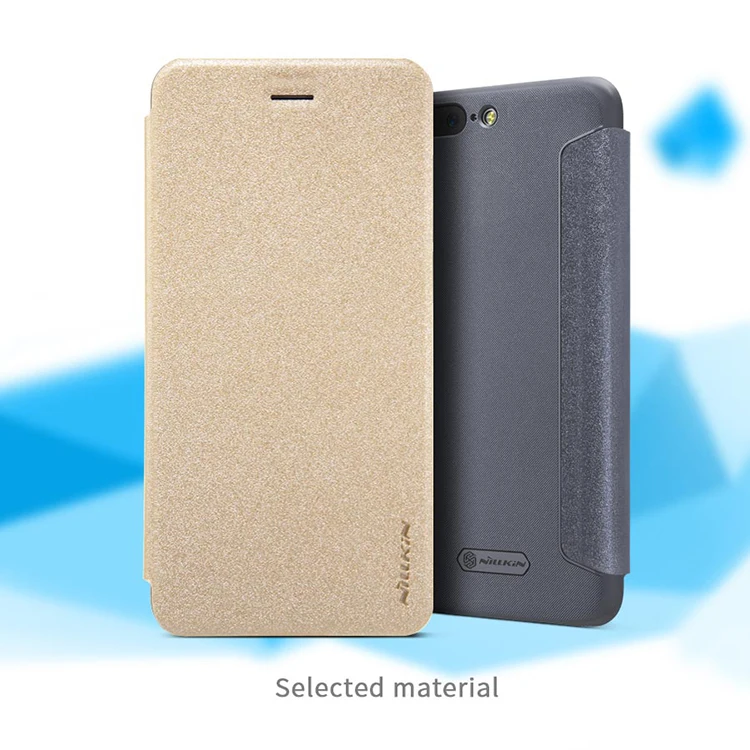 case for oneplus5 one plus5 NILLKIN Sparkle PU leather flip cover with Retailed Package oneplus 5 | Мобильные телефоны и