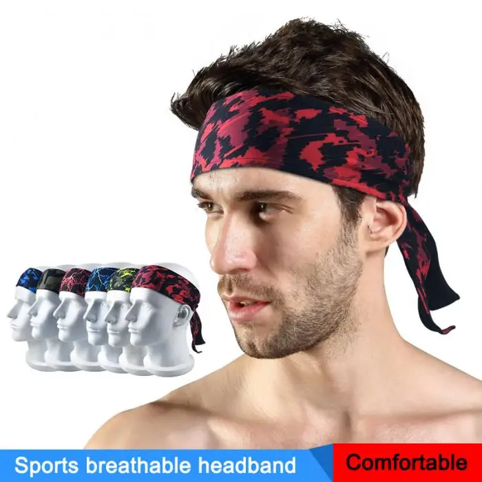 Высокая повязка на голову Абсорбирующая Налобная повязка от пота для женщин и мужчин Спорт Бег Йога DOG88