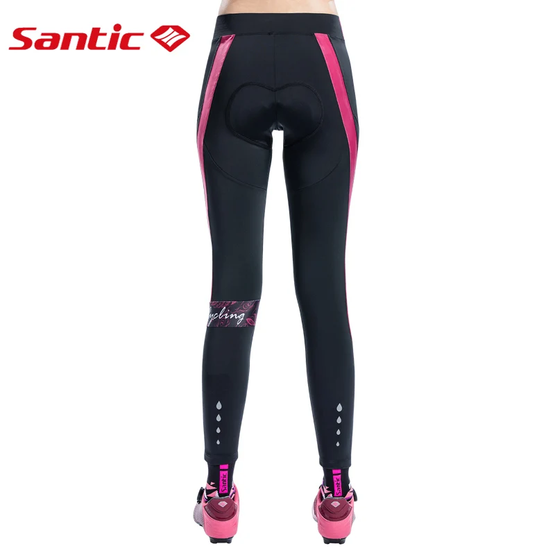 Santic Для женщин Велоспорт мягкий брюки для девочек Pro fit 4D подкладка дышащие светоотражающие велосипедные брюки быстросохнущая Азии Размеры S-2XL L8C04099