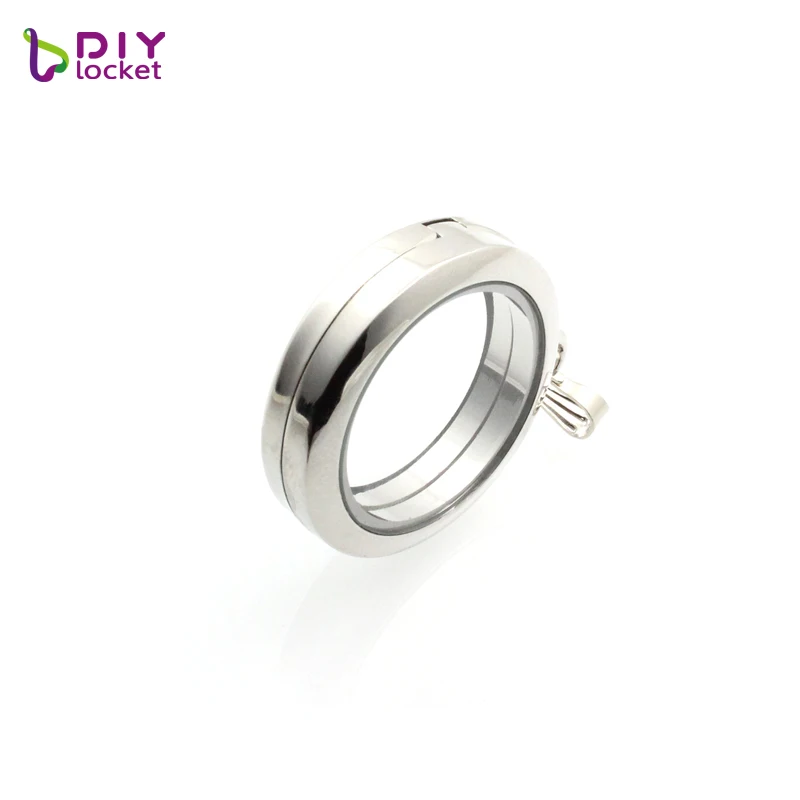 Diylocket New 30mm розовое золото круглый locket Магнитный стеклянный плавающий амулет
