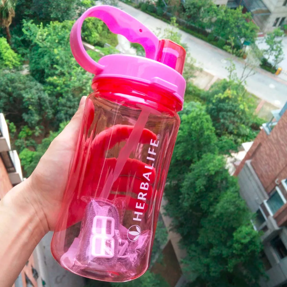 Зазор 1Л/2л большой бутылки для воды 1000/2000 мл мода портативный Herbalife питание