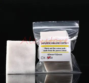 

50 packs DHL Authentic Japanese pure organic cotton Wicks cottons japan from MUJI For DIY RDA RBA Coil Mini package 10pcs/pack