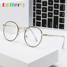 Ralferty, синий светильник, блокирующая оправа для очков, женские ретро круглые металлические очки, защитные очки, oculo de grau A8729