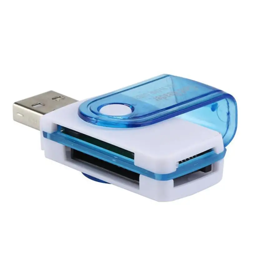 Binmer Blue White USB 2 0 многофункциональное устройство для чтения карт памяти Micro SD/TF M2 MMC