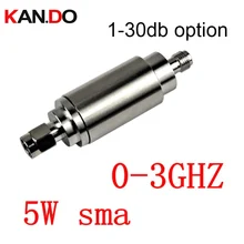 5 Вт DC-3Ghz аттенюатор sma male to s, Женский DC-3Ghz 1-30DB опция антенный ввод соединитель коаксиальный разъем 5 Вт аттенюатор питания