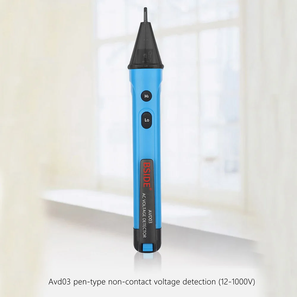 

Portable AC Voltage Test Pencil Non-contact Voltmeter Circuit Detector Led Light Alert Electric Volt Tester 12-1000V Detection