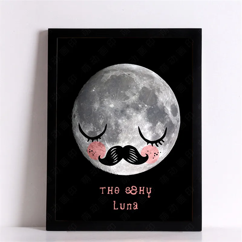 Us 4 69 M97 Moon Cute Creative Decorative Painting Living Room Bedroom Creative Home Frameless Painting Paintings Wall Painting In Painting