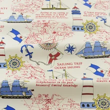 Белый хлопок африканская ткань Анкара окрашенная стеганая ткань морские якоря Telas De Algodon Para лоскутное шитье саржевый материал