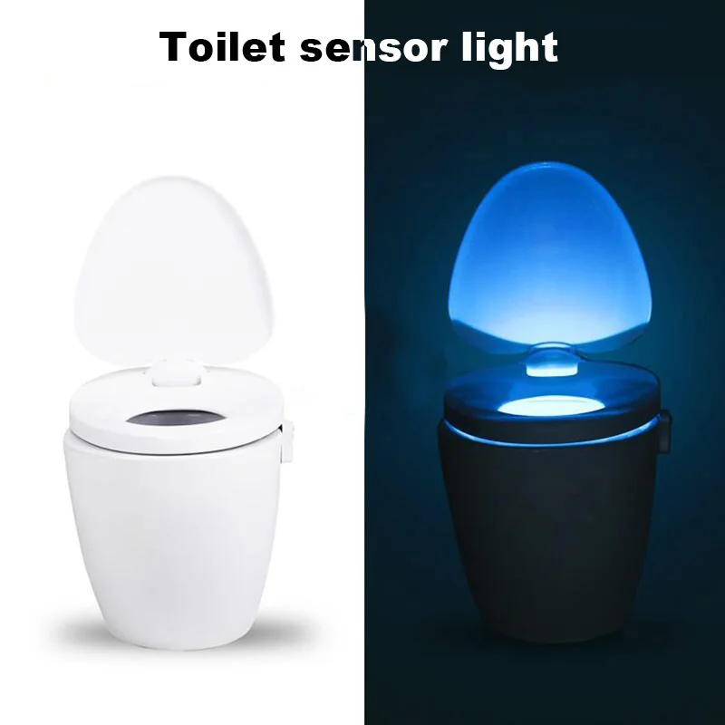 

Bathroom WC Accessories Toilet Sensor Light LED Toilet Seat Lighting Auto-Sensing Seat Sensor Light LED Toilet Lamp Home Dog