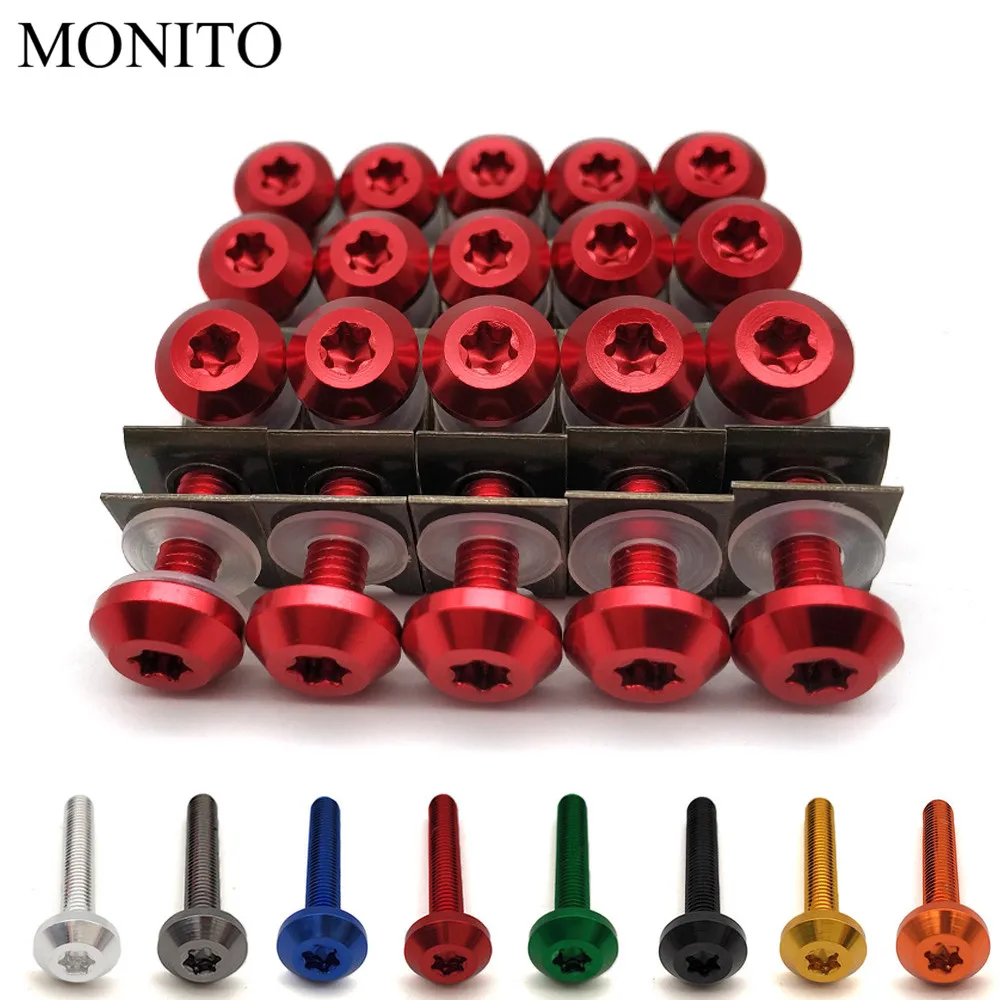 

Custom Motorcycle Fairing Screws Clips Body Spring Bolts Kit For Honda PCX 125 150 KAWASAKI Versys 650 KLZ1000 Z400 Accessories