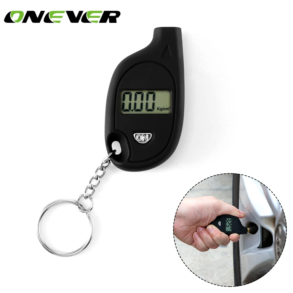 Onever Keychain Portable Mini Digital Tire Pressure Gauge 150 PSI Tester Tire Wheel Pressure