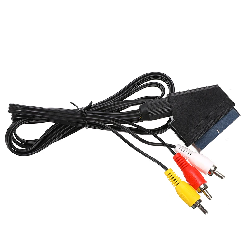 New 1.8m RGB Scart to 3 RCA Audio Video Cable for Nintendo NES High Quality