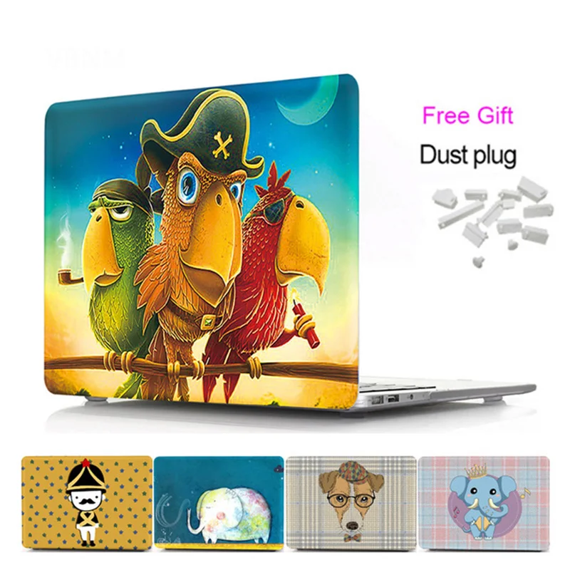 Vmonv Animal Print Hard Laptop Case for MacBook Air 11 Pro Retina 12 13 15 Inch Cover Macbook New A1707 A1706 A1708 | Компьютеры и