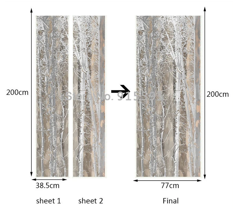 3D Настенные обои на дверь, простая текстура, дерево, скандинавский стиль, Фреска, наклейка на дверь в спальню, комнату, домашний декор, плакат, фото, обои, ПВХ