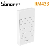 SONOFF RM433 8 llaves multipropósito de 433 MHz RF controlador remoto funciona con SONOFF RF/Slampher inteligente/4CH Pro/serie TX/RF puente