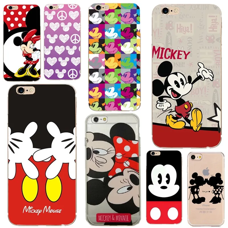 Mickey Case For iPhone 6 S 7 8 Plus 10 X Fundas 8plus Cases Phone Cover Capinha Para 6s 5s SE 5 Coque |