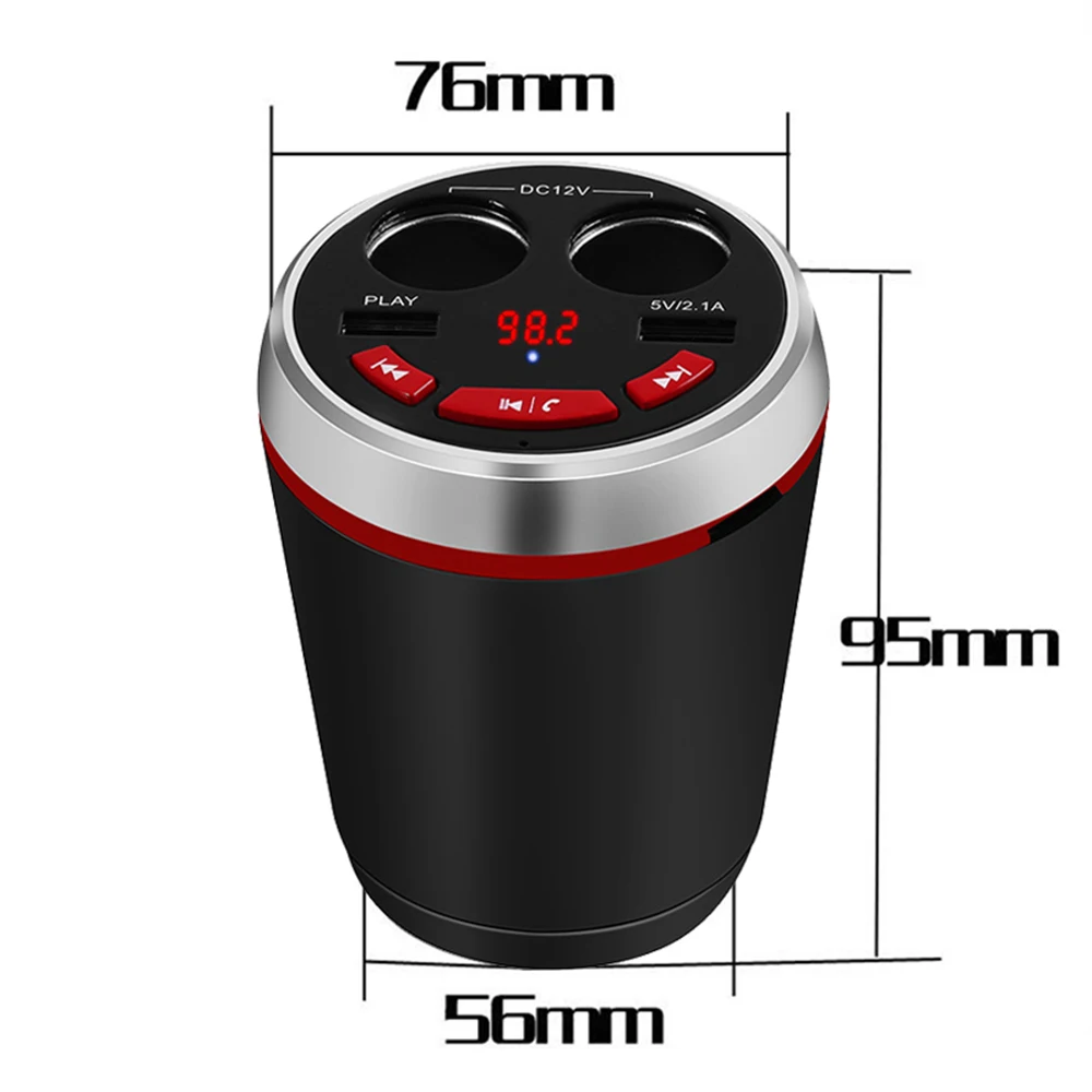 Автомобильный комплект громкой связи FM передатчик Aux модулятор Bluetooth 5,0 автомобильный аудио MP3 плеер с 3.1A Quick Charge двойной зарядное устройство usb