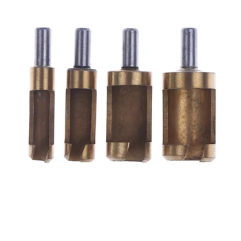 

4Pcs/set Titanium Coated Plug Cutter Counter Bored Set DIY 6-16mm 4 Piece Hole Wood Timber Drill Power Tool Drill Bit