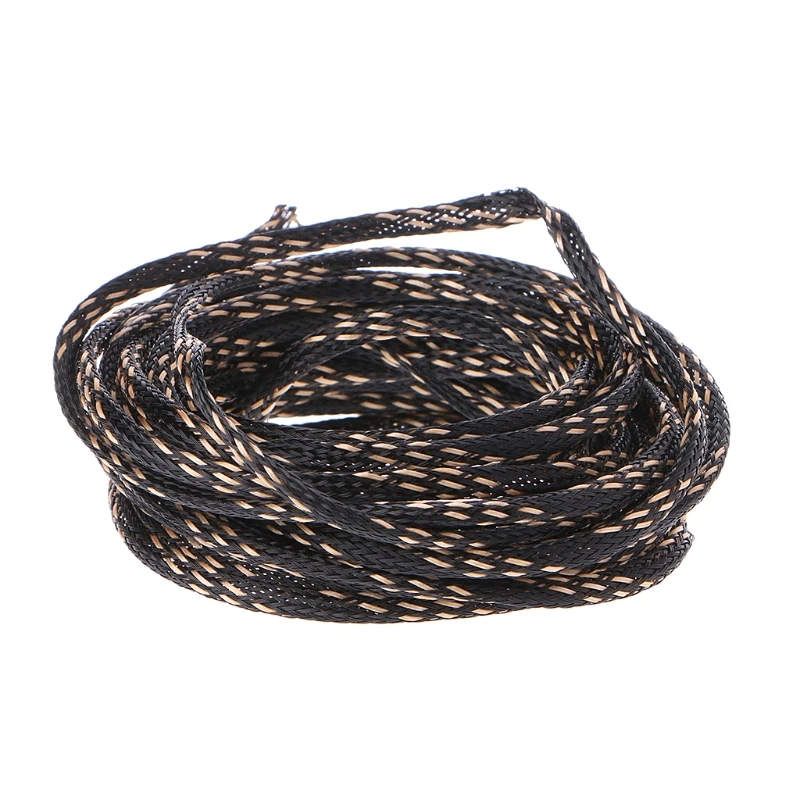 5 м 4-25 мм Расширяемый ПЭТ черный плетеный кабель провода оплетка 3 плетения высокой плотности#0604