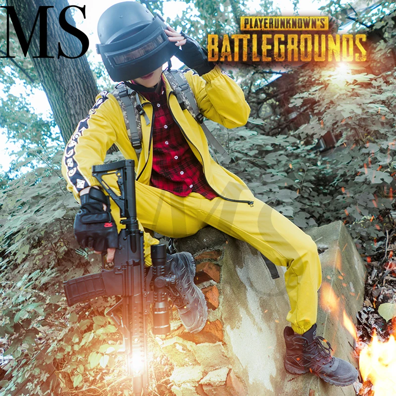  PUBG Sweater pants Playerunknown's Battlegrounds Cosplay Costume Coat Yellow Sportswear Suits Jacke
