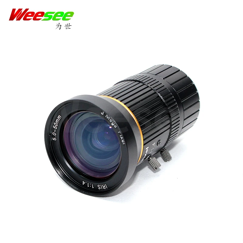 WS 5 50 мм 3 мегапикселя 3MP HD CCTV объектив варифокальный mannual iris F1.4 CS крепление 1/2.
