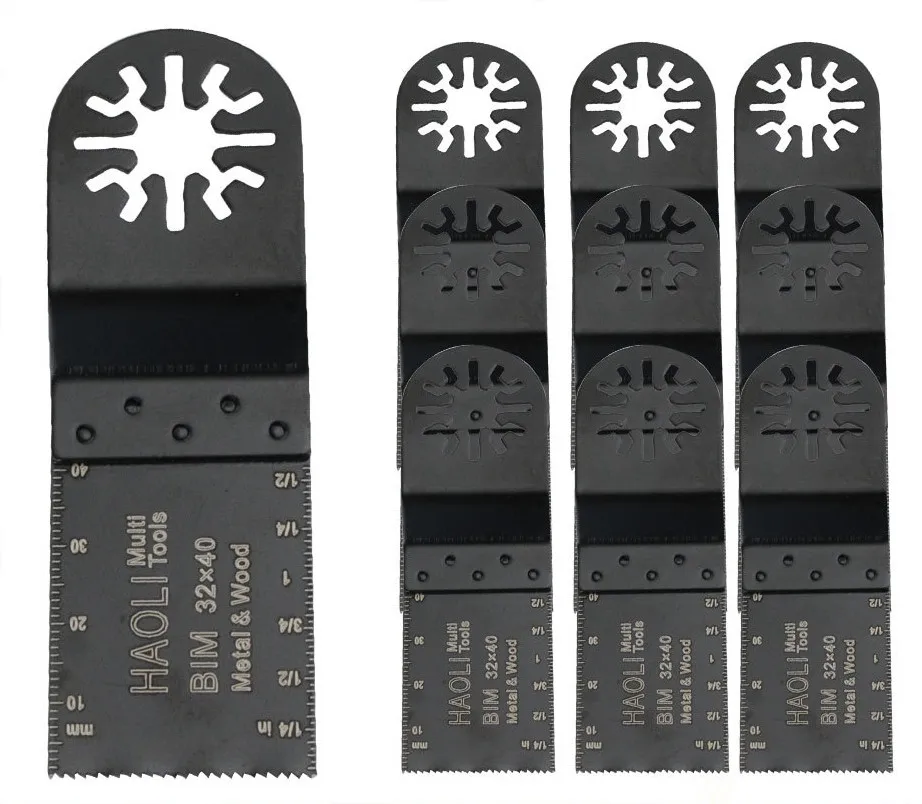 

10 Pcs 32mm Bi-metal quick change oscillating Tool Saw Blades for Multimaster power tool as Fein,TCH,Dremel etc,best for cutting